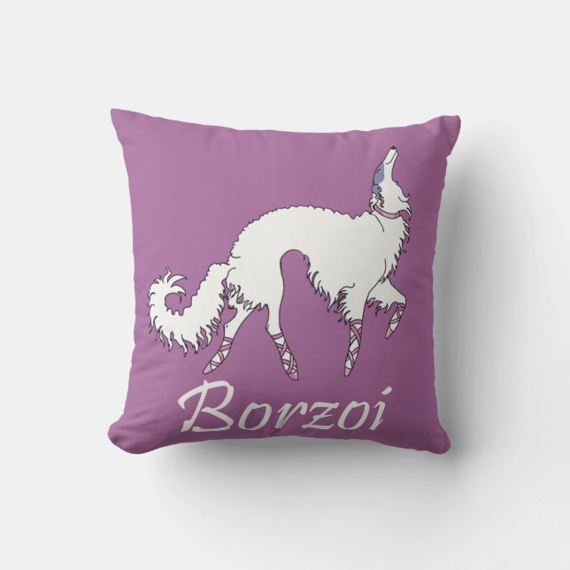 Cojín Decorativo Borzoi del ballet (Anverso)
