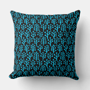 Cojín Decorativo Bosque 230823 - Azul cielo en negro