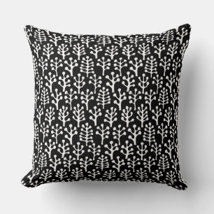 Cojín Decorativo Bosque 230823 - Blanco sobre negro