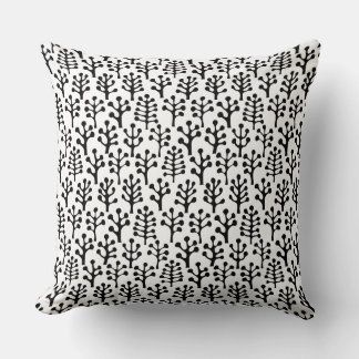 Cojín Decorativo Bosque 230823 - Negro sobre blanco