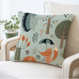 Cojín Decorativo Bosque Animal de Woodland Criaturas De Bosques Inf