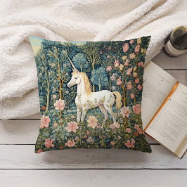 Cojín Decorativo Bosque Botánico Magico Unicornio William Morris