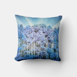 Cojín Decorativo Bosque Brillante Esperanza Azul