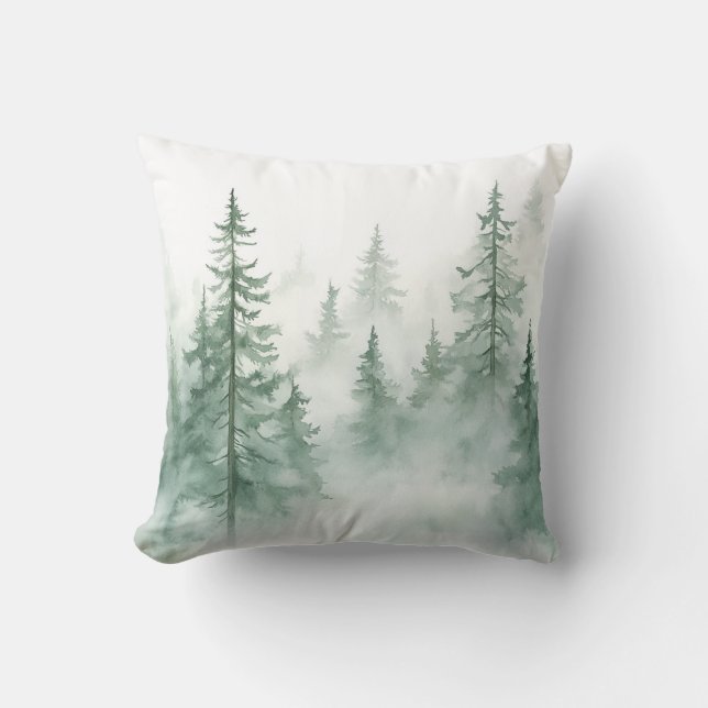Cojín Decorativo Bosque Brumoso  (Anverso)