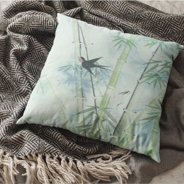 Cojín Decorativo Bosque de bambú - verde (Subido por el creador)