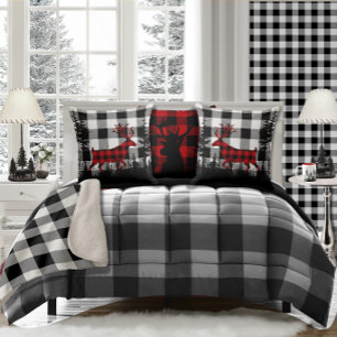 Cojín Decorativo Bosque de bosques de bosques de tufalo blanco rojo