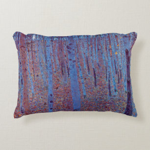 Cojín Decorativo Bosque de hayas de Gustav Klimt, Arte Nouveau vint