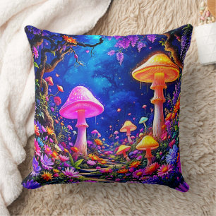Cojín Decorativo Bosque de hongos encantados