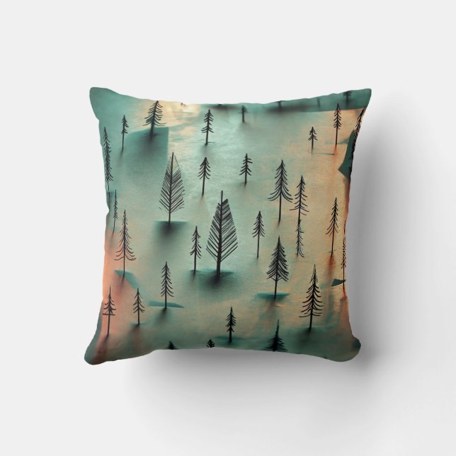 Cojín Decorativo Bosque de invierno (Reverso)