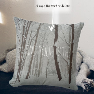 Cojín Decorativo Bosque de invierno macizo