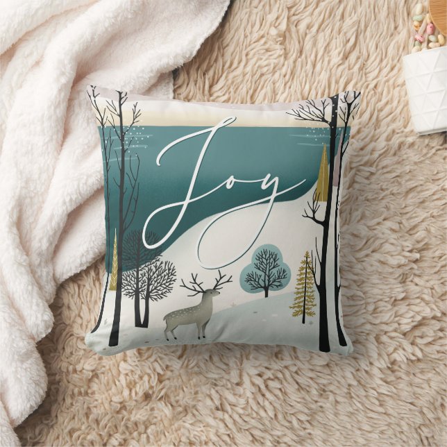 Cojín Decorativo Bosque de invierno nórdico | Navidades de Joy Wood (Manta)