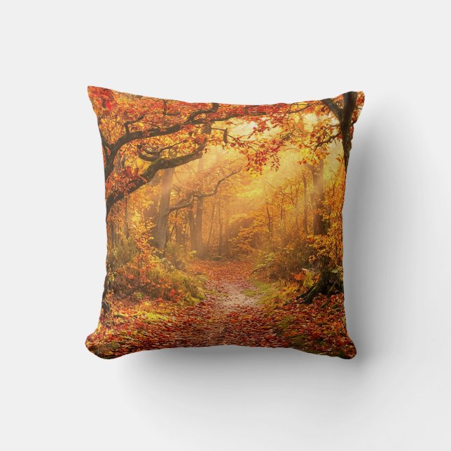 Cojín Decorativo Bosque de Otoño (Anverso)