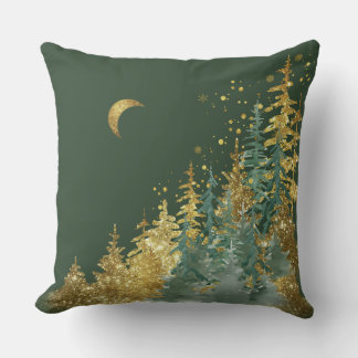 Cojín Decorativo Bosque de Pino Verde Místico