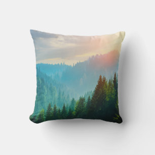 Cojín Decorativo Bosque de pinos en los Dolomitas, Italia