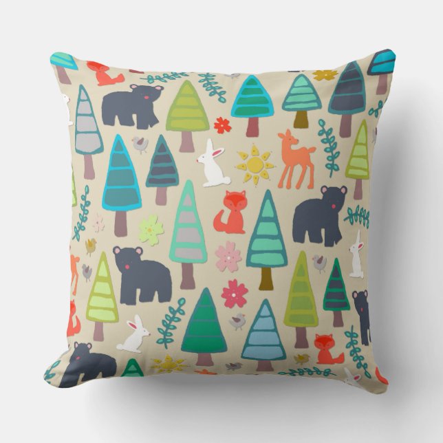 Cojín Decorativo bosque de verano (Anverso)