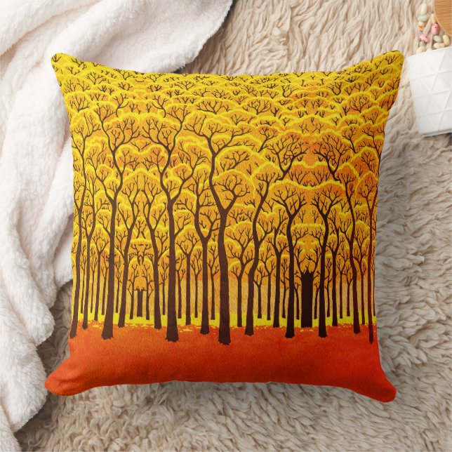 Cojín Decorativo Bosque Dorado de Otoño (Manta)