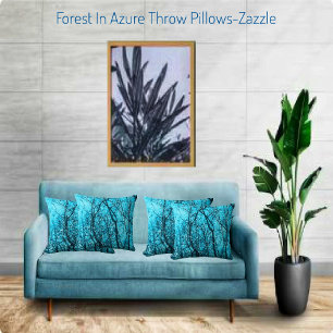Cojín Decorativo Bosque En Azure