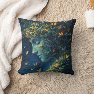 Cojín Decorativo Bosque Encantado de la Diosa Mariposa (1)