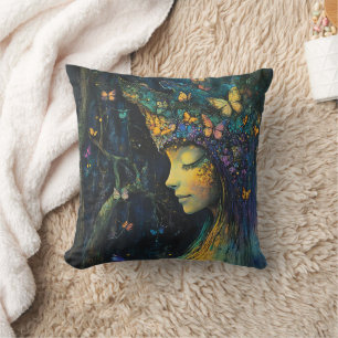Cojín Decorativo Bosque Encantado de la Diosa Mariposa (6)