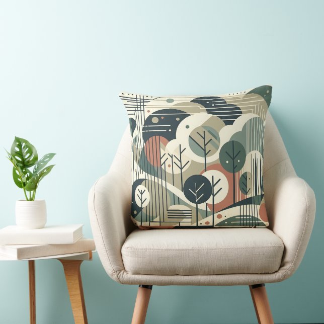 Cojín Decorativo Bosque Geométrico (Silla)