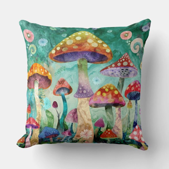 Cojín Decorativo Bosque Mágico Mushroom (Anverso)