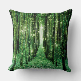 Cojín Decorativo Bosque Mágico Verde Misterio Verde