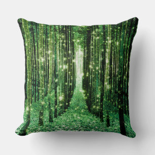 Cojín Decorativo Bosque Mágico Verde Misterio Verde