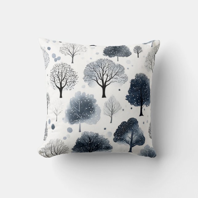 Cojín Decorativo Bosque Nevado (Anverso)