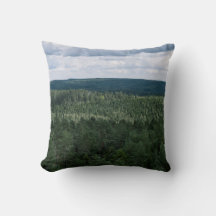 Bosque verde con nubes Foto de paisaje de la natur