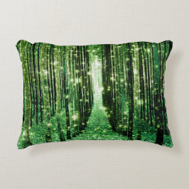 Cojín Decorativo Bosque Verde Misterioso Mágico