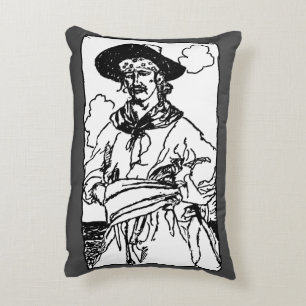 Cojín Decorativo Bosquejo de piratas vintage de un capitán por Howa