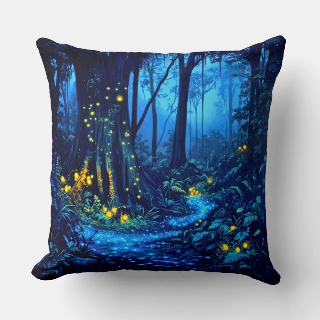 Cojín Decorativo Bosques Bio Luminiscentes (Anverso)