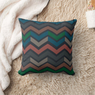 Cojín Decorativo Bosques en zigzag de tierra oscura