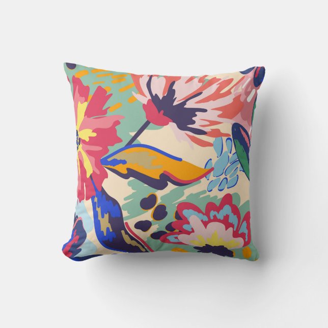 Cojín Decorativo Bosques y rosas (Anverso)