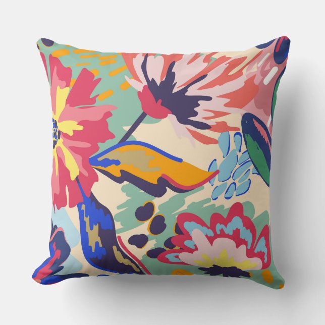 Cojín Decorativo Bosques y rosas (Anverso)