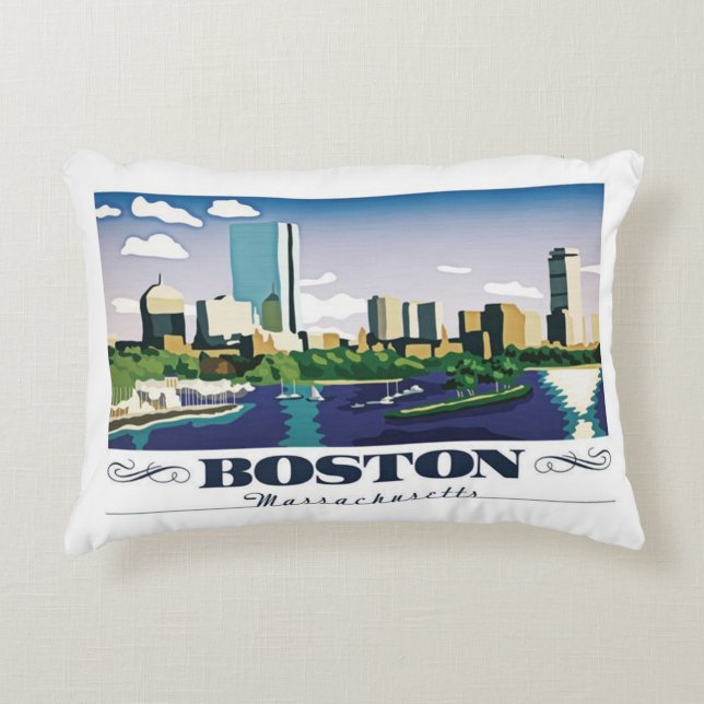 Cojín Decorativo Boston, Massachusetts (Anverso)