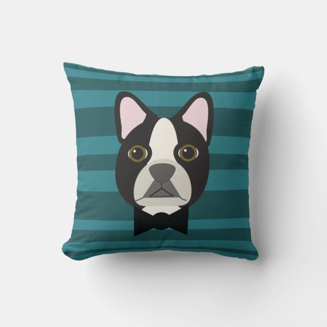 Cojín Decorativo Boston Terrier (Anverso)