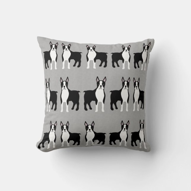 Cojín decorativo Boston Terrier (Anverso)