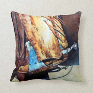 Cojín Decorativo Bota de vaquero occidental y caballo de rodeo, en
