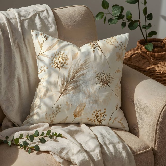 Cojín Decorativo Botánica de Flor Seca Beige (Subido por el creador)