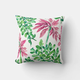 Cojín Decorativo Botánica rosa y verde