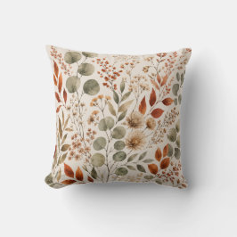 Cojín Decorativo Botanical Autumn Floral Throw Pillow