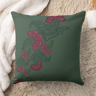 Cojín Decorativo botanical green leaf pillow