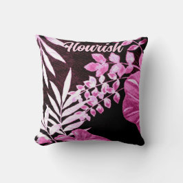 Cojín Decorativo Botanical Tropical Leaves Palm Pink Personalized