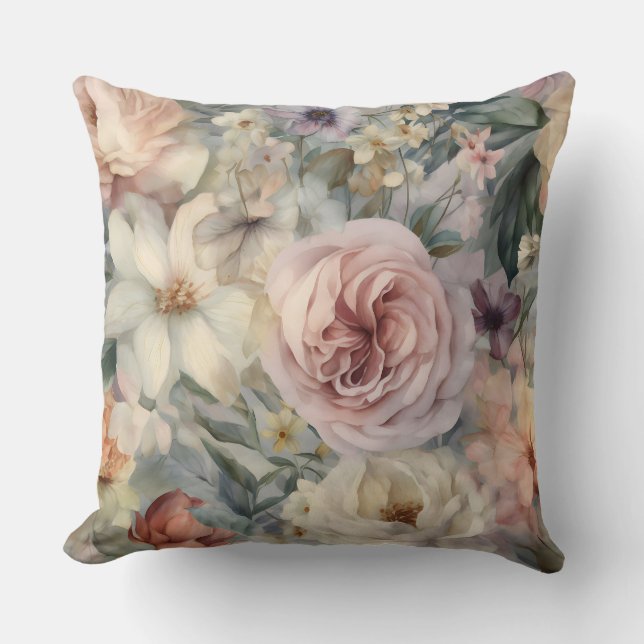 Cojín Decorativo Botánico Ballet Novia Sonrojada (Anverso)