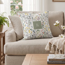 Botánico de Acuarela de Flor Silvestre con Monogra