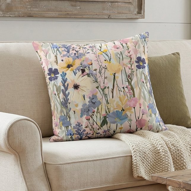Cojín Decorativo Botánico de flores silvestres (Subido por el creador)