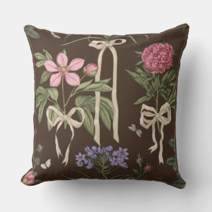 Cojín Decorativo Botánico Floral con Lazo