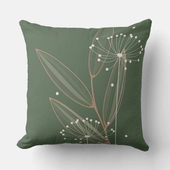 Cojín Decorativo Botánico moderno (Anverso)