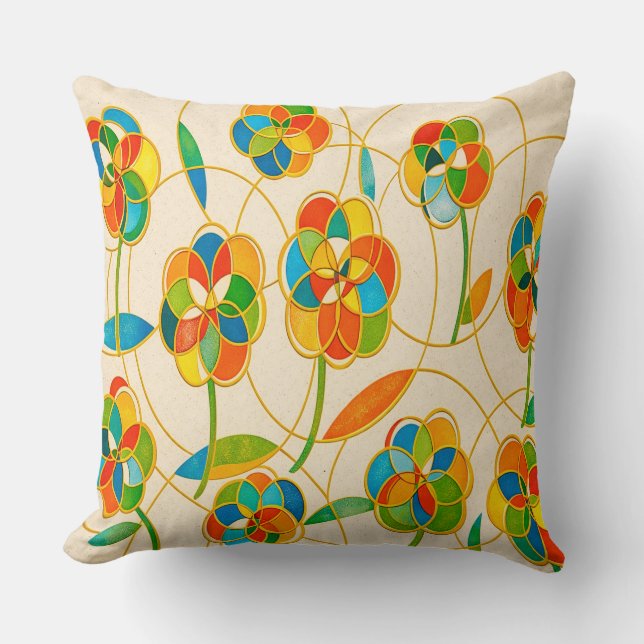 Cojín Decorativo Botánico Neon (Anverso)